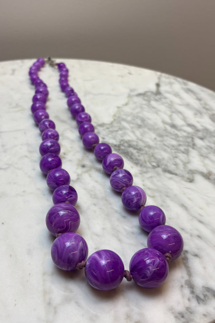 Purple Beaded Necklace image 1