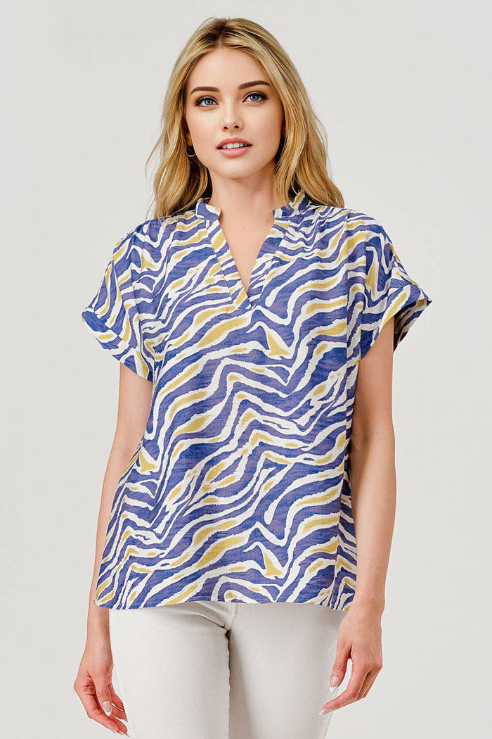 Purple Tiger Short Sleeve Game Day Top