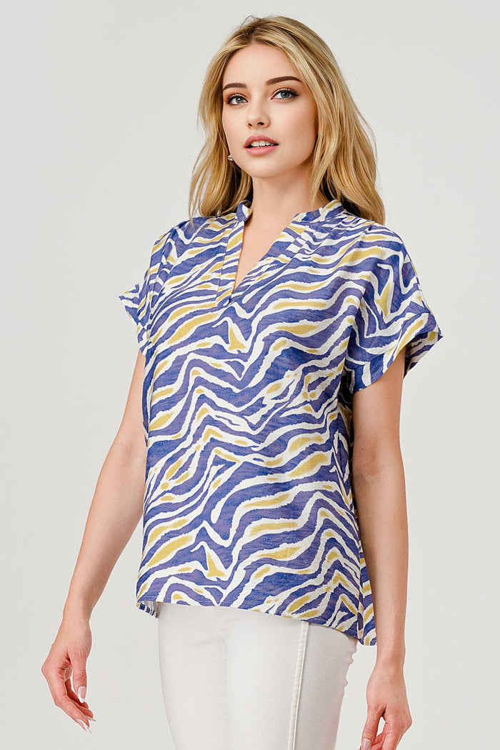 Purple Tiger Short Sleeve Game Day Top