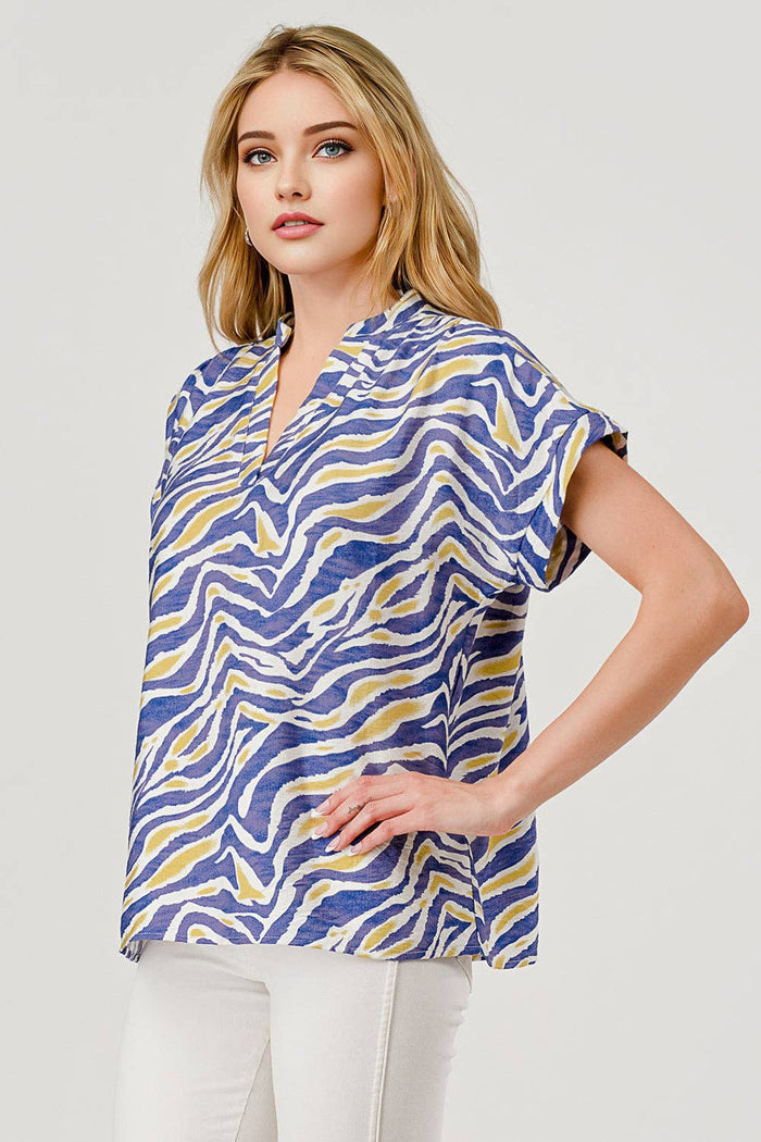 Purple Tiger Short Sleeve Game Day Top
