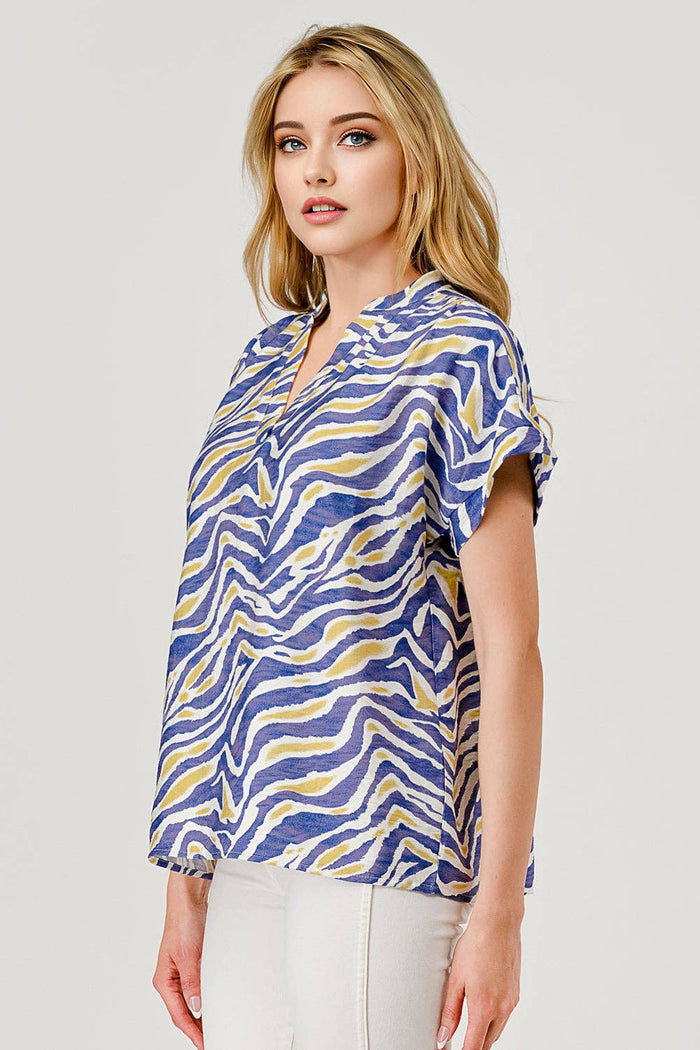 Purple Tiger Short Sleeve Game Day Top