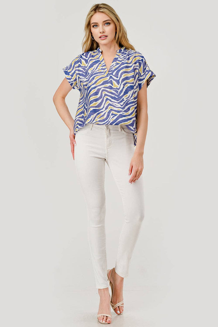 Purple Tiger Short Sleeve Game Day Top