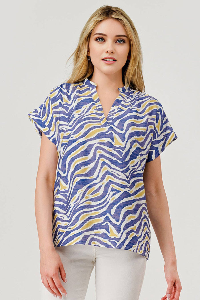 Purple Tiger Short Sleeve Game Day Top