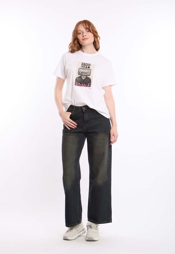 "Radio Head" Printed Short Sleeves Tee