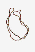 Rainbow Wooden Beaded Thin Necklace image 0