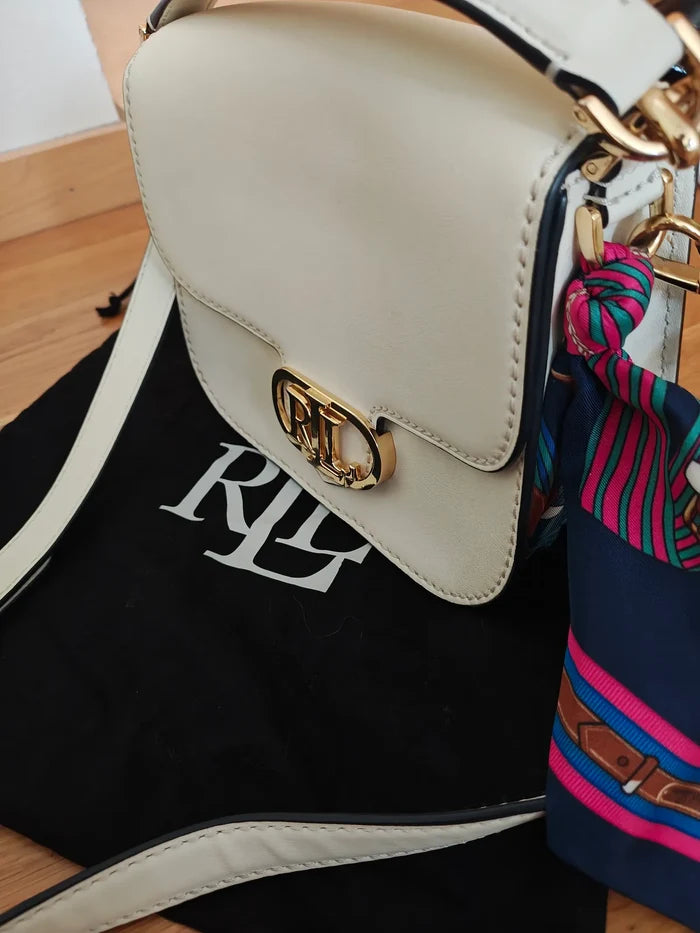 Ralph Lauren-skinnaxelremsväska