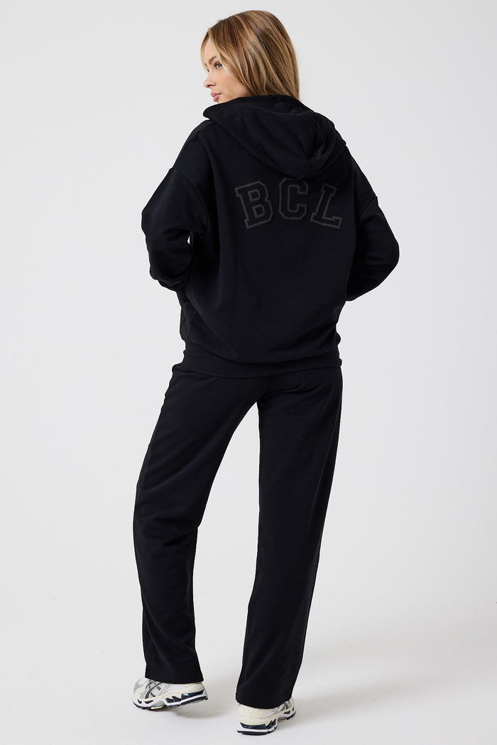 Ralph Street Wide Leg Zip Through Tracksuit - Black