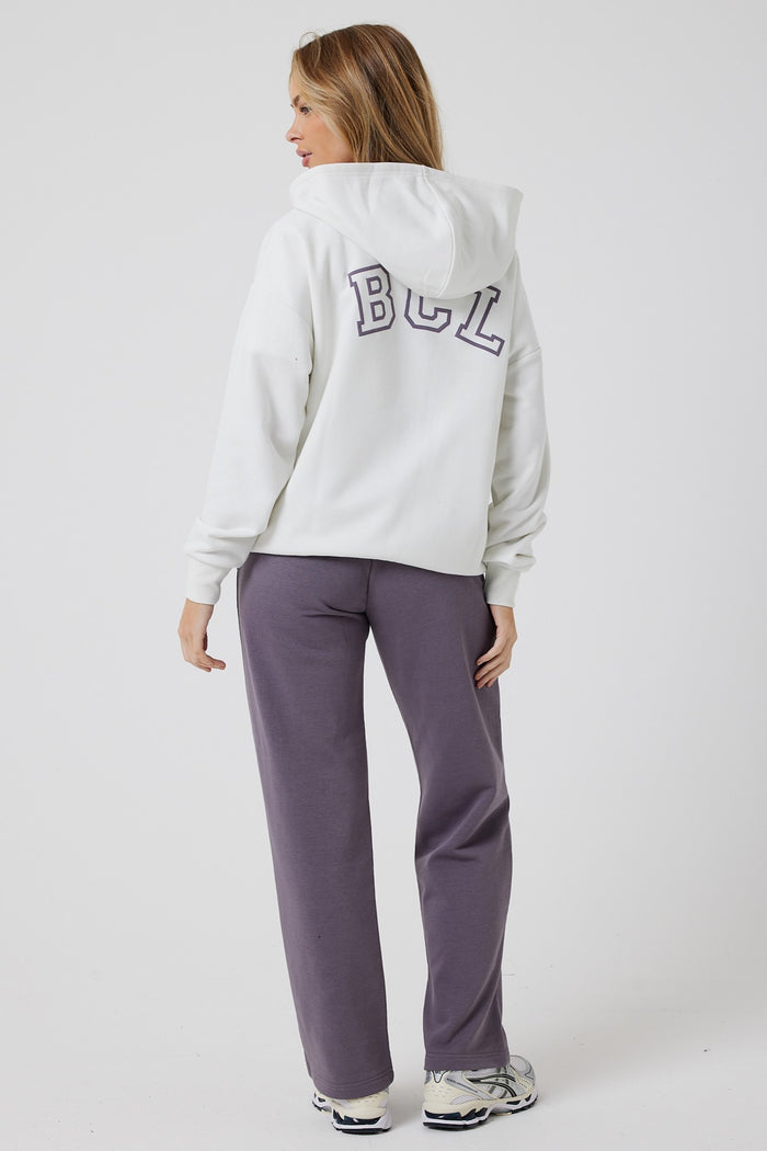 Ralph Street Wide Leg Zip Through Tracksuit - Cream/Lavender