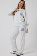 Ralph Street Wide Leg Zip Through Tracksuit - Grey Marl