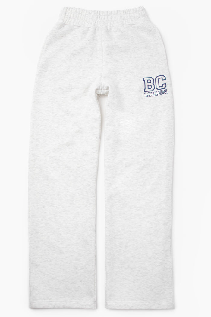 Ralph Street Wide Leg Zip Through Tracksuit - Grey Marl