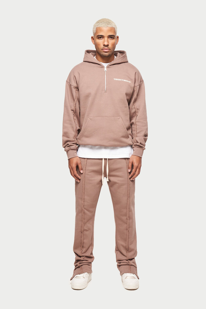 RAW SEAM STRAIGHT LEG JOGGERS - MOCHA