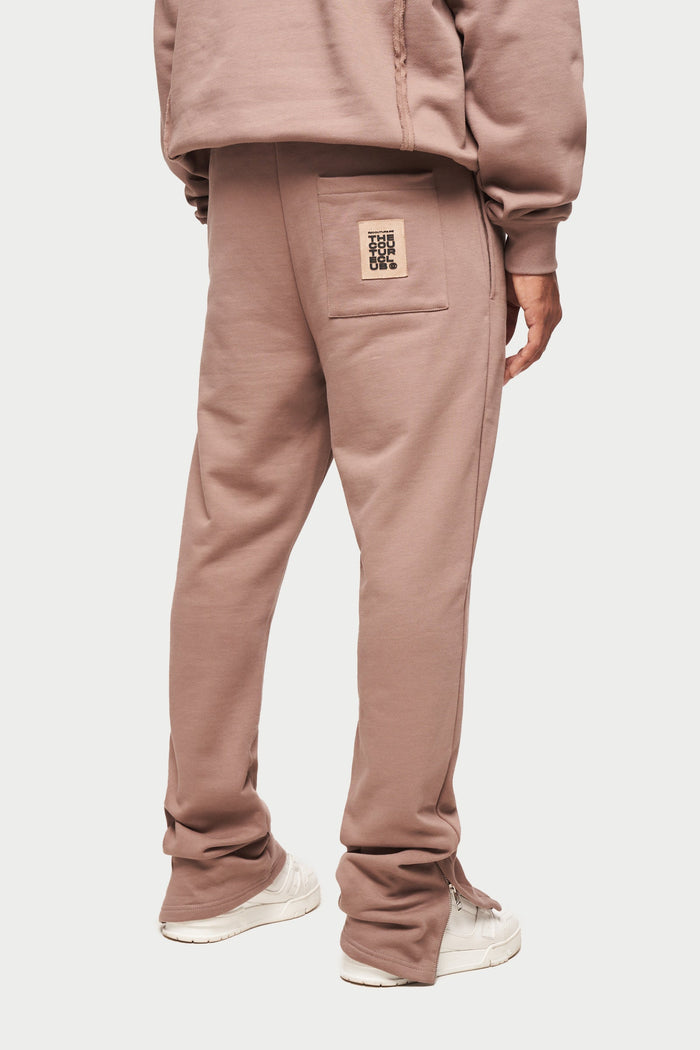 RAW SEAM STRAIGHT LEG JOGGERS - MOCHA