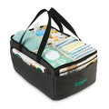 Reagan Recycled rPET Organizational Caddy - Charcoal Heather | Custom Branded | Lemon Print