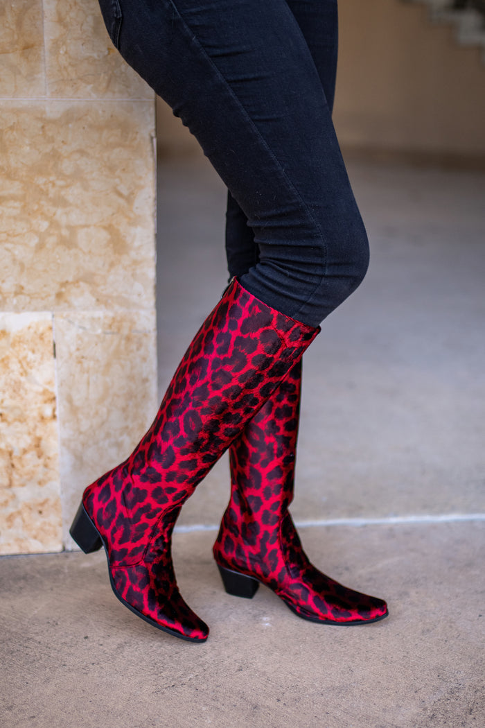 Red Jaguar Knee High