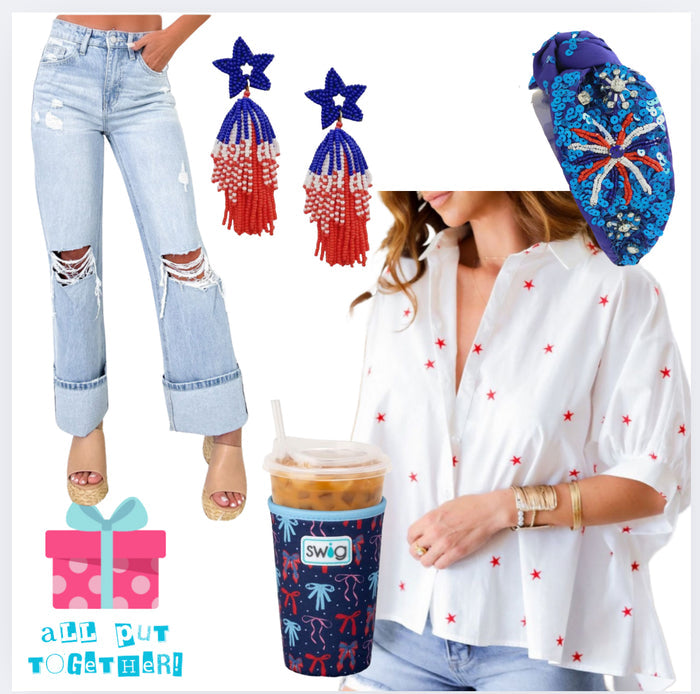 Red Stars Blouse