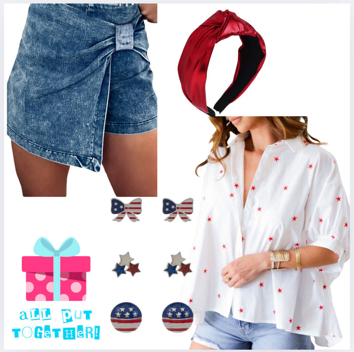 Red Stars Blouse