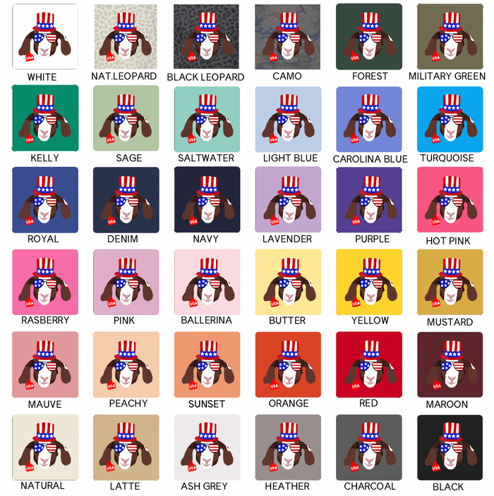 Red White and Blue Goat– Infant/Toddler/Youth
