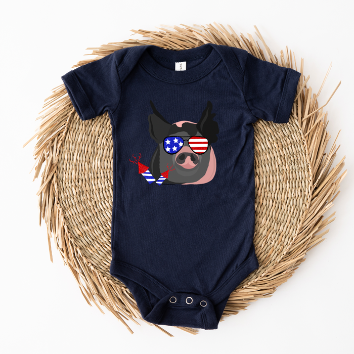 Red White and Blue Pig– Infant/Toddler/Youth