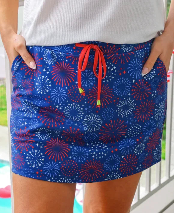 Red White and Boom Skort