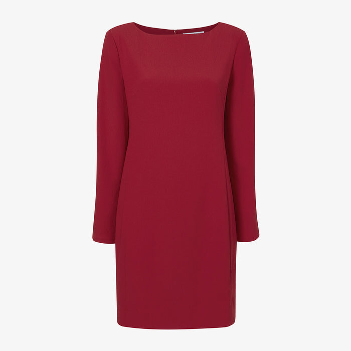Packshot image of the regina dress in cerise