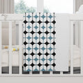 Retro Baby Blankets Mid Century Modern Geometric, Nursery Bedding, Modern Nursery, Baby Bedding | Pippa + June