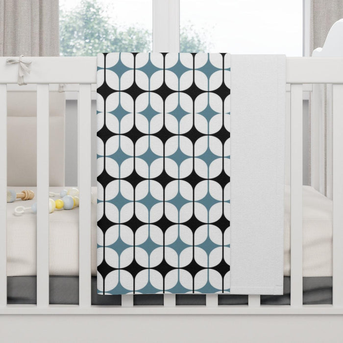 Retro Baby Blankets Mid Century Modern Geometric, Nursery Bedding, Modern Nursery, Baby Bedding | Pippa + June