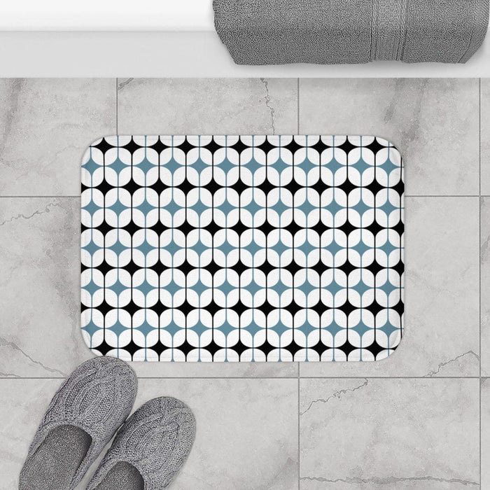 Retro Bath Mat, Abstract Print Bath Mat, Modern Bath Rug, Bathtub Mat, Shower Mat, Bathroom Bath Mat, Bathroom Decor