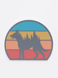 Retro Sun Dog Sticker
