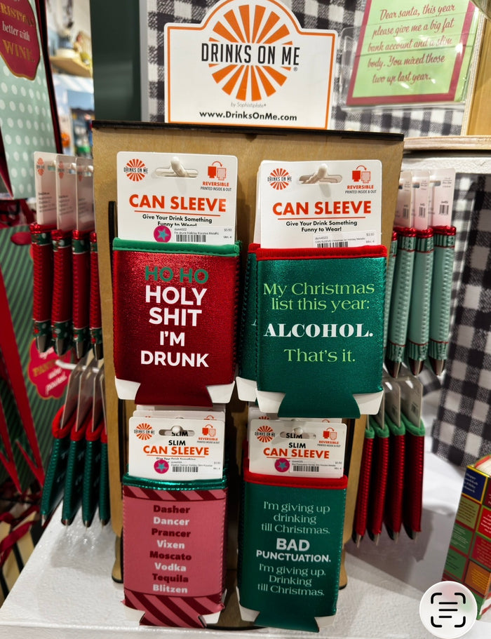 Reversible Christmas Can Cooler