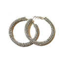 Style the Rhinestone 2 Inch Studded Hoops exclusively at Born To Glam
