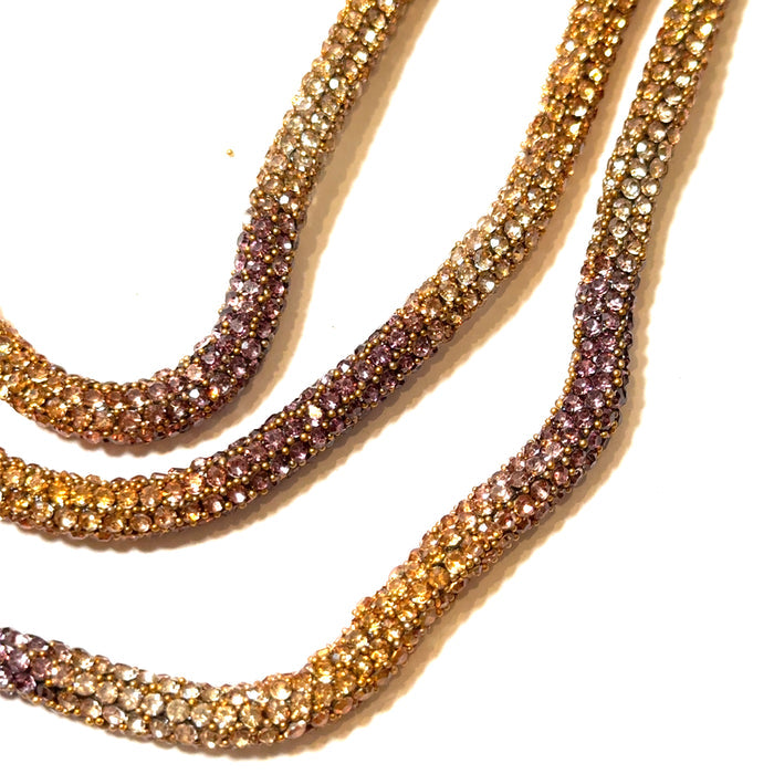 Style the Rhinestone 3 Layer Tie Dye Multi-Strand Necklace exclusively at Born To Glam