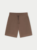 RIB TEXTURED SHORTS - BROWN