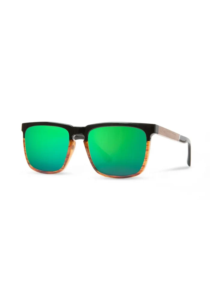 Ridge Black Tortoise/HD Plus Polarized Green Flash Sunglasses by CAMP