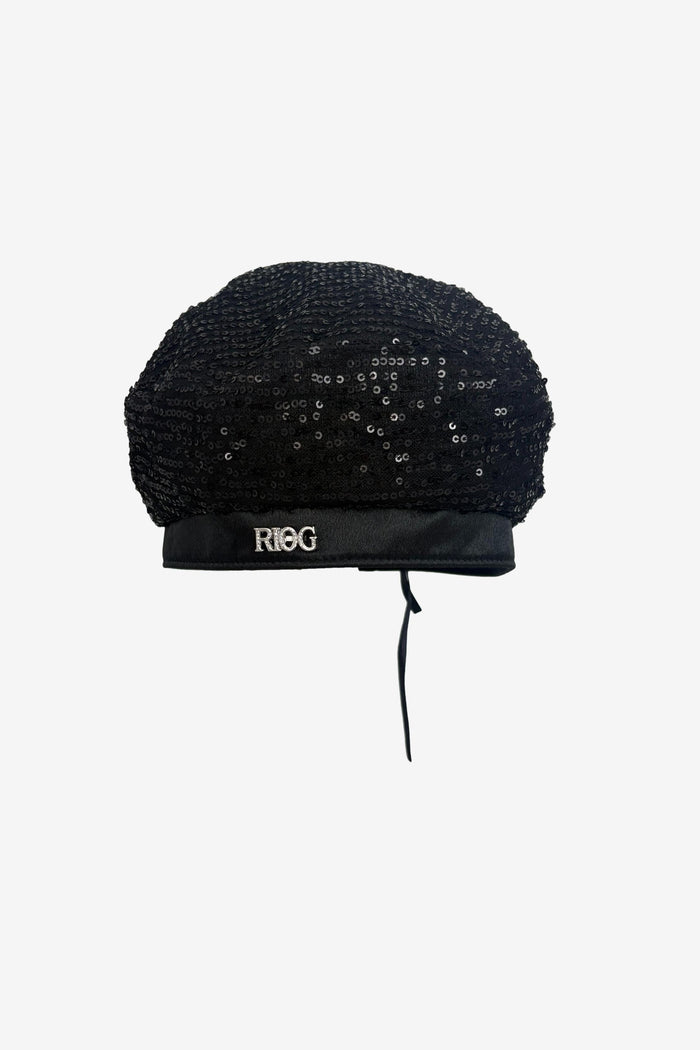 RIOG Black Sequin Beret