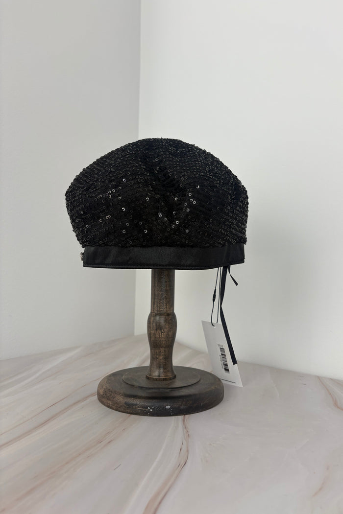 RIOG Black Sequin Beret