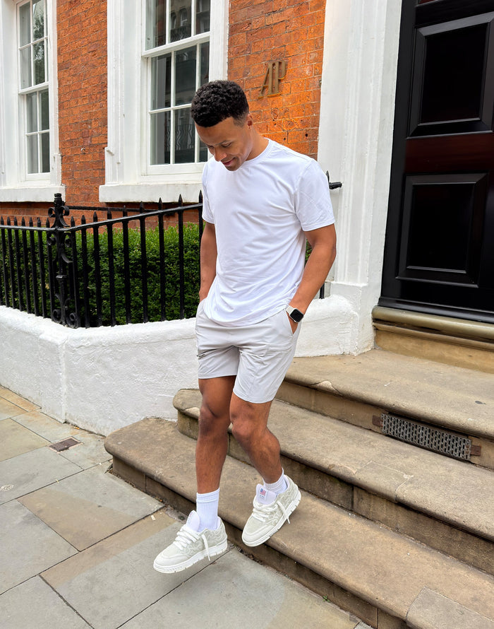 Ripstop Shorts in Stone Grey