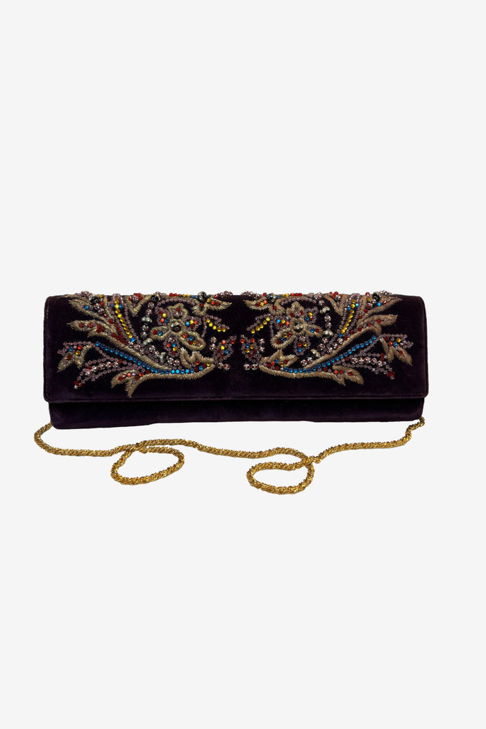 Roberto Cavalli Long Velvet Clutch image 0