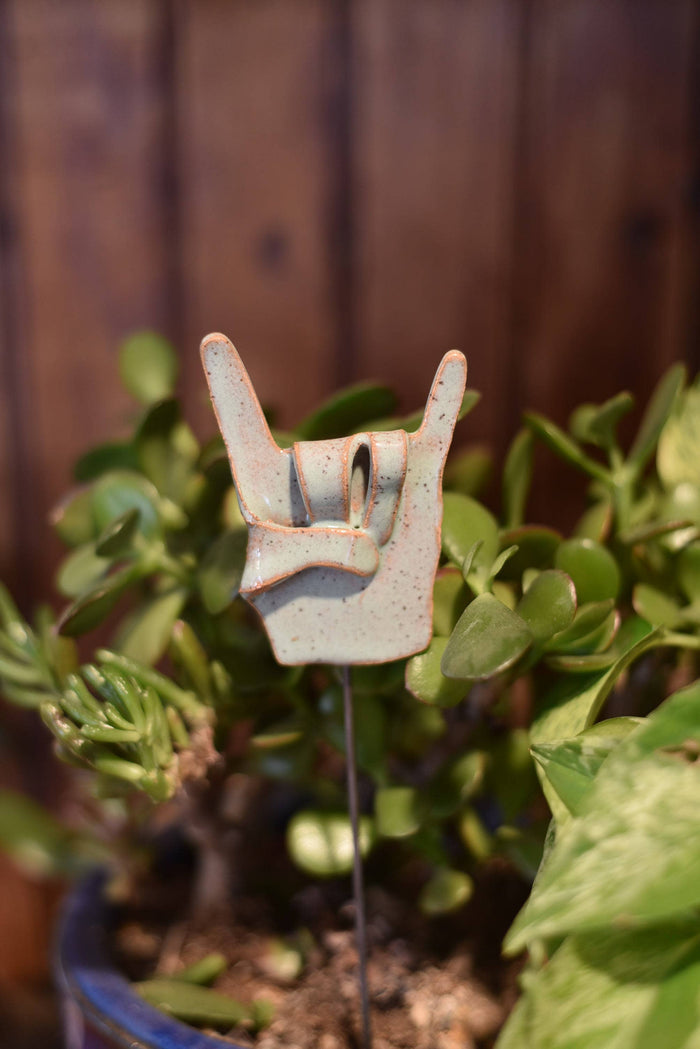 Rock On Hands - Plant Stake