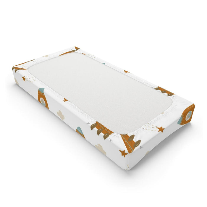 Baby Boy Change Pad Cover Outer Space Rocket, Baby Bedding and Decor, Pippa + June