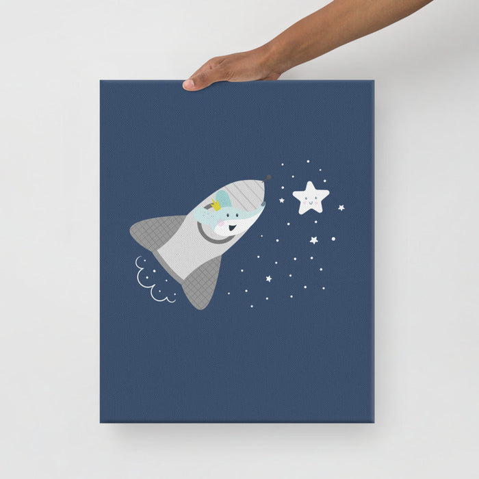 Boys Wall Art Outer Space Rocket, Nursery Decor, Nursery Wall Art, Boys Bedroom Decor, Baby Wall Decor | Pippa + June