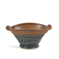 Royce Yoder Pottery Small Rectangular Bowl with Handles, Tan/Ash