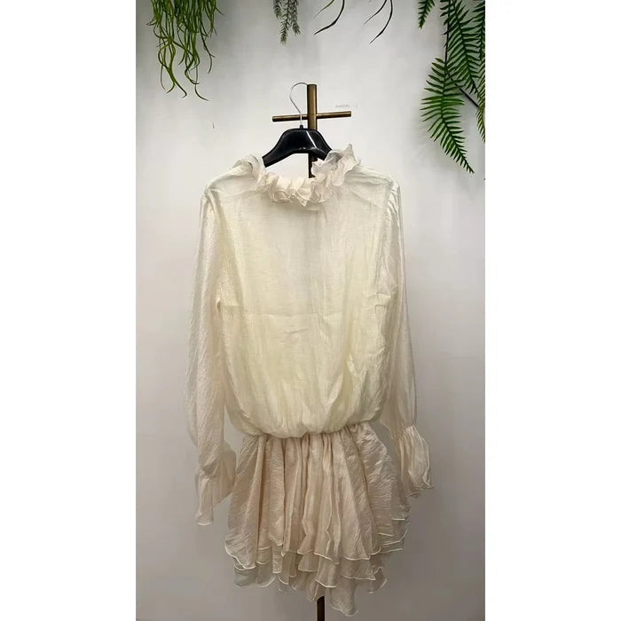 Style the Ruffle Chiffon Mini Dress exclusively at Born To Glam