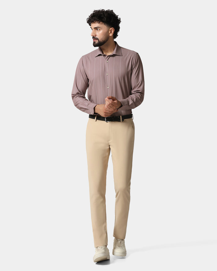 Rust Techpro Stripe Shirt - Grill