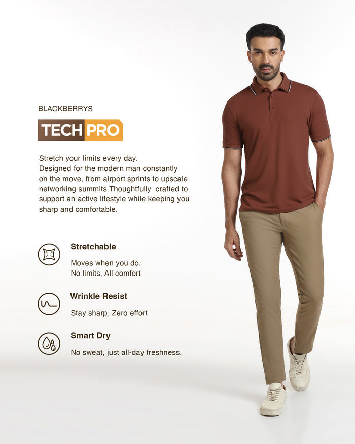 Rust TechPro Textured Polo - Titan