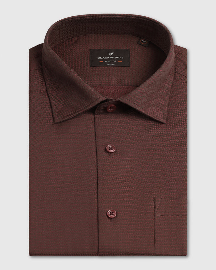 Rust Textured Shirt - Recite