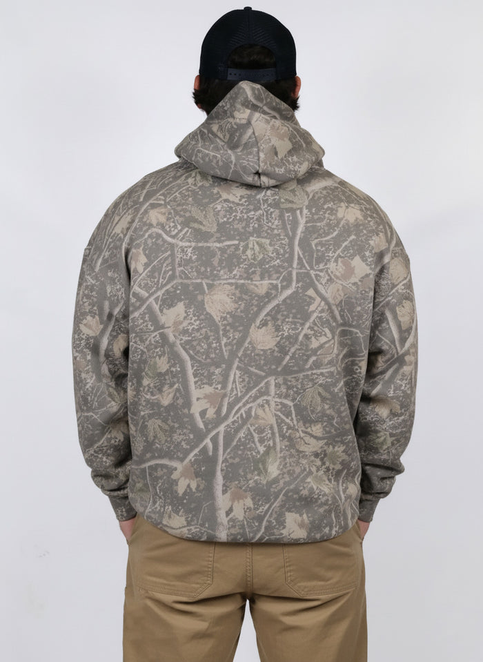 Wild South Apparel Rustwood Camo Hoodie – timber camo fleece hoodie – view 3