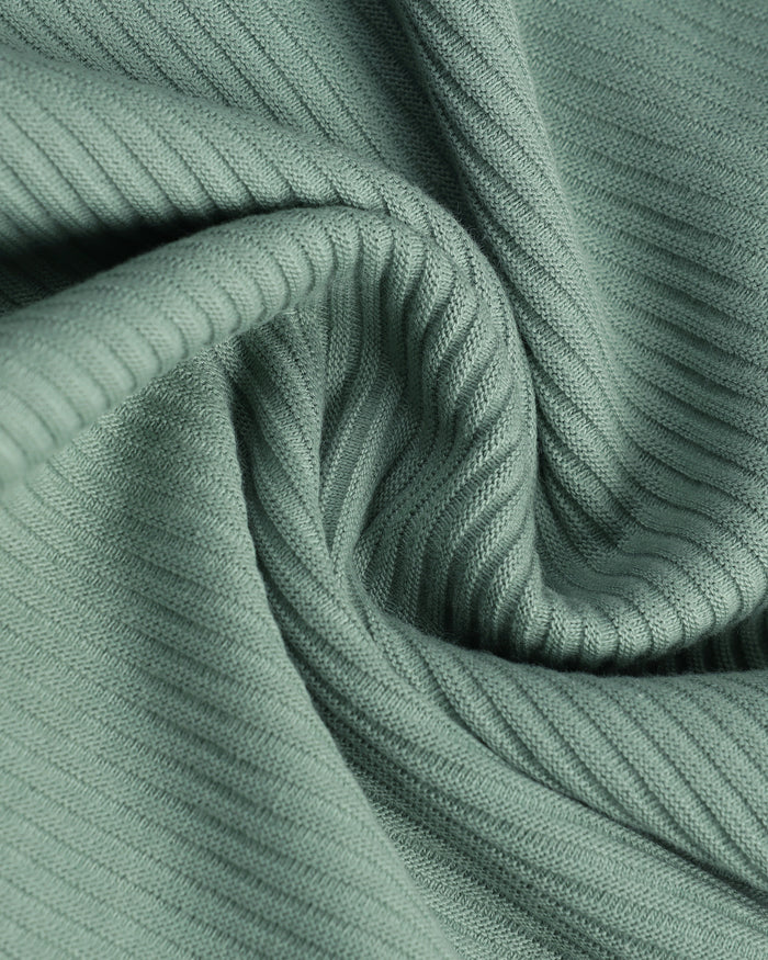 Sage Green Textured Polo - Bourbon