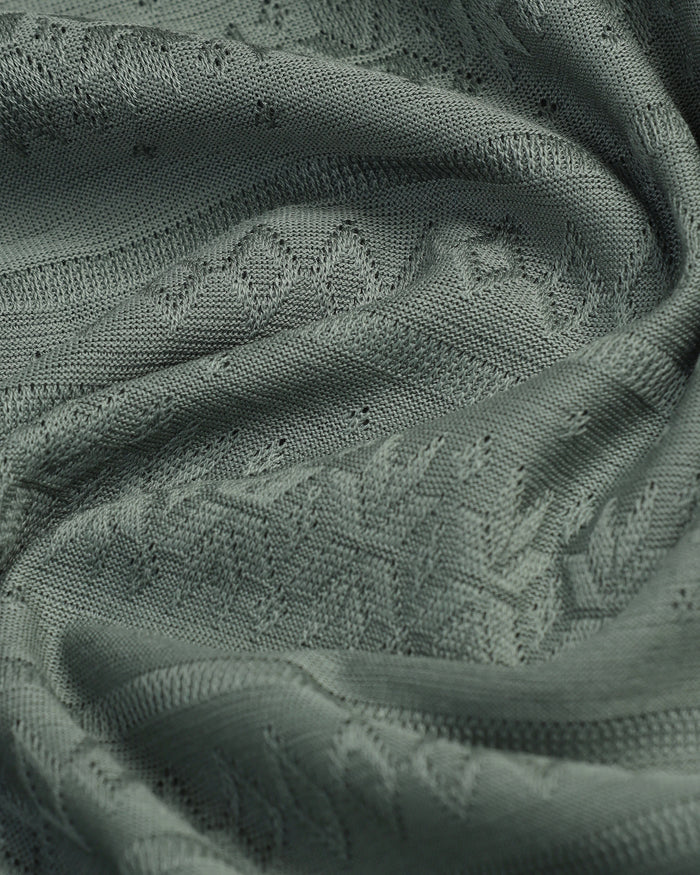 Sage Green Textured Polo - Tomb