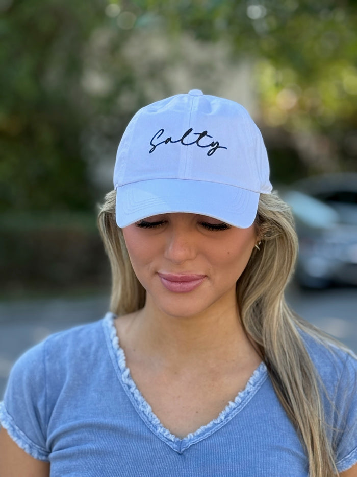 Salty embroidered adjustable baseball cap – front view