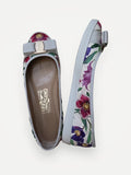 Salvatore Ferragamo Capra Bann-skinnballerinaskor